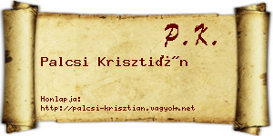 Palcsi Krisztián névjegykártya