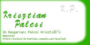 krisztian palcsi business card